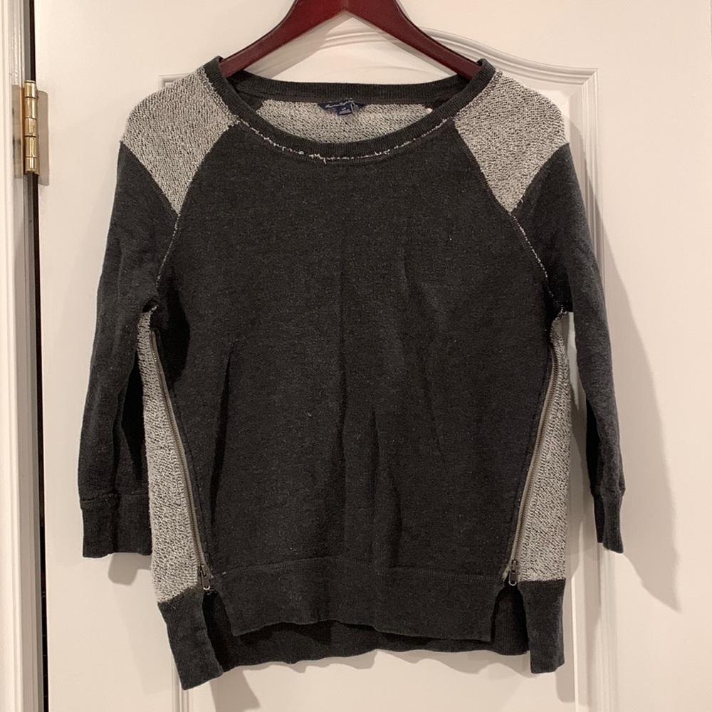 Comfy two-tone gray sweatshirt!